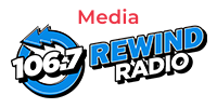 106.7 Rewind Radio logo